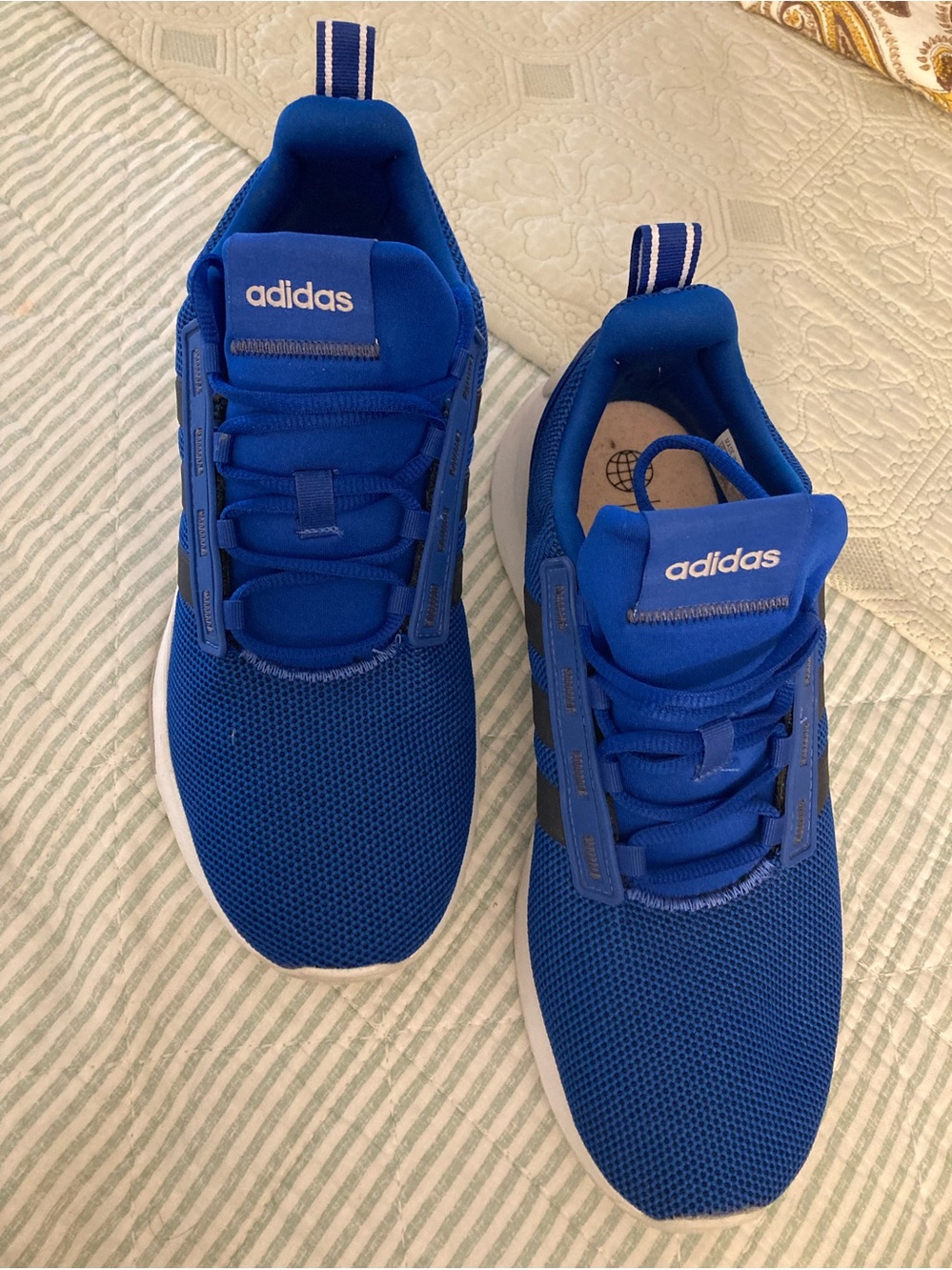 Adidas Men's Racer TR21 Royal Blue Lace Up Sneakers Cloud Foam Super Sz 8.5